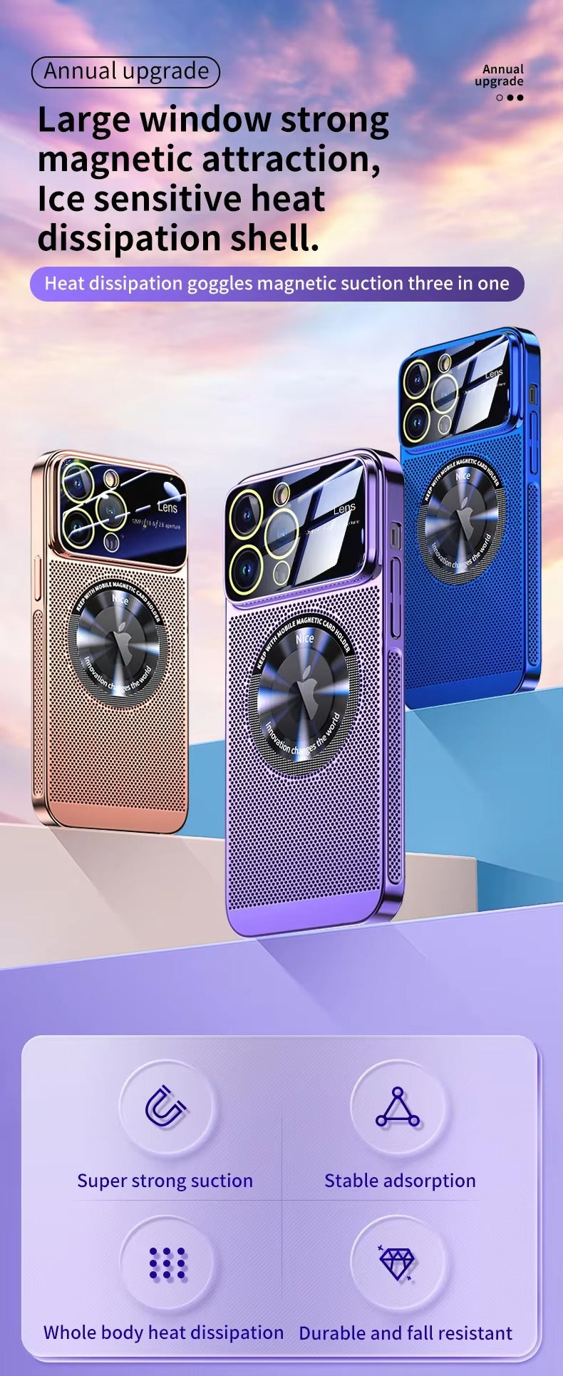 High Quality Apple iPhone Case Camera Lens Screen Protection, Ultra Thin Shockproof Magnetic Full All Around Protection Cover