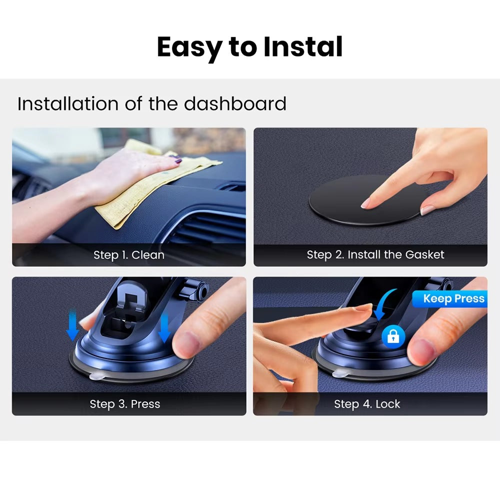 High Quality Universal Car Phone Holder – 360° Rotating Vent Mount with Hook Clip, Apple iPhone Devices