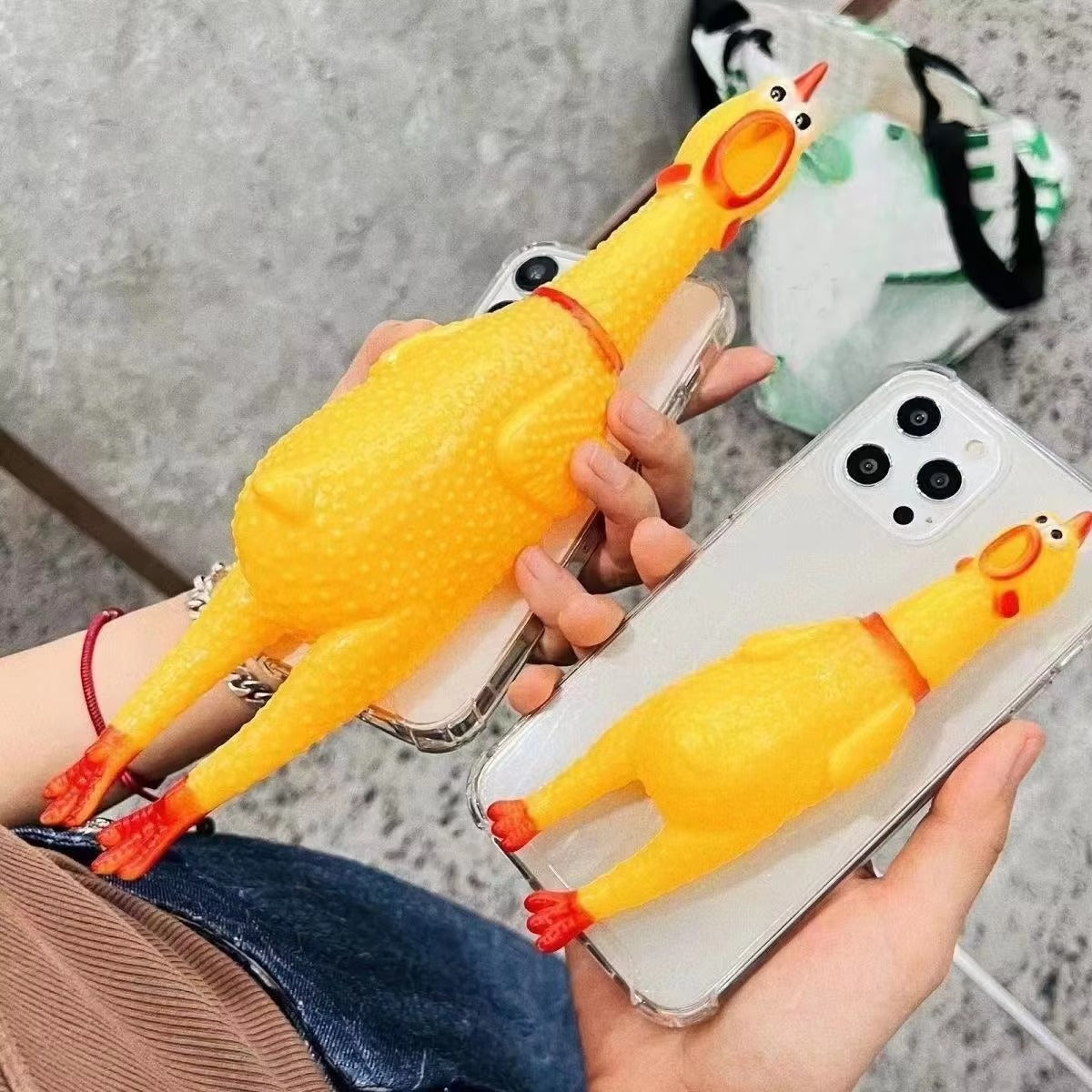 Premium Apple iPhone Case, MagSafe Compatible, Camera Lens and Screen Protection, Ultra Thin, Shockproof, Magnetic, Full All Around Protection, 3D Scream Chicken Cover