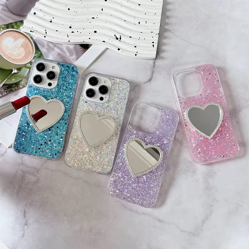 Luxury Apple iPhone Case, MagSafe Compatible, Camera Lens and Screen Protection, Ultra Thin, Shockproof, Magnetic, Full All Around Protection, Glitter Mirror Soft Cover
