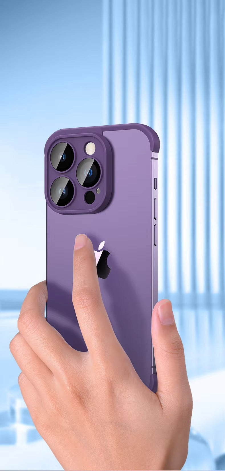 Premium Apple iPhone Case, MagSafe Compatible, Camera Lens & Screen Protection, Ultra Thin, Shockproof, Magnetic Full All Around Cover – Frameless TPU Silicone Bumper Case with Built-In Glass Lens Protector