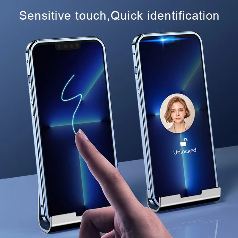 Luxury Apple iPhone Case Compatible, Camera Lens & Screen Protection, Ultra Thin Magnetic Full All Around Protection Cover