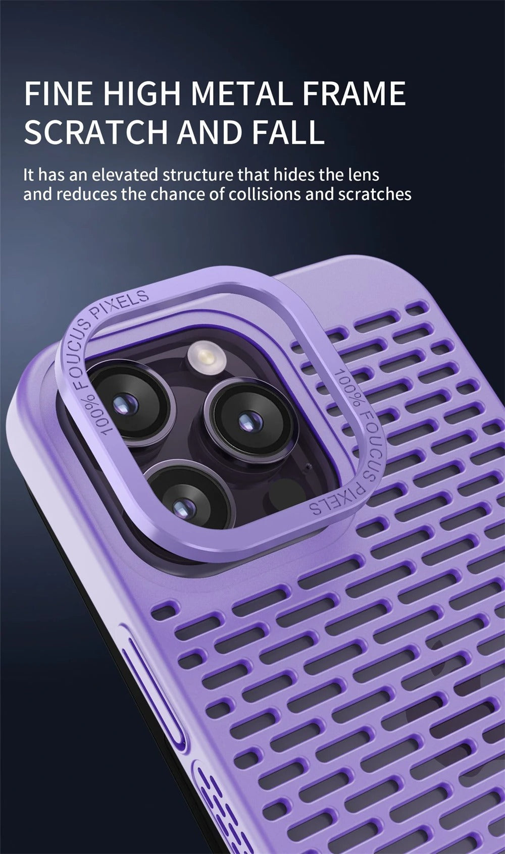 High Quality Apple iPhone Case, MagSafe Compatible, Camera Lens & Screen Protection, Ultra Thin, Shockproof, Magnetic Full All Around Cover – Hollow Cold-Cut Shockproof Case with Heat Dissipation & Anti-Fall Lens Protection