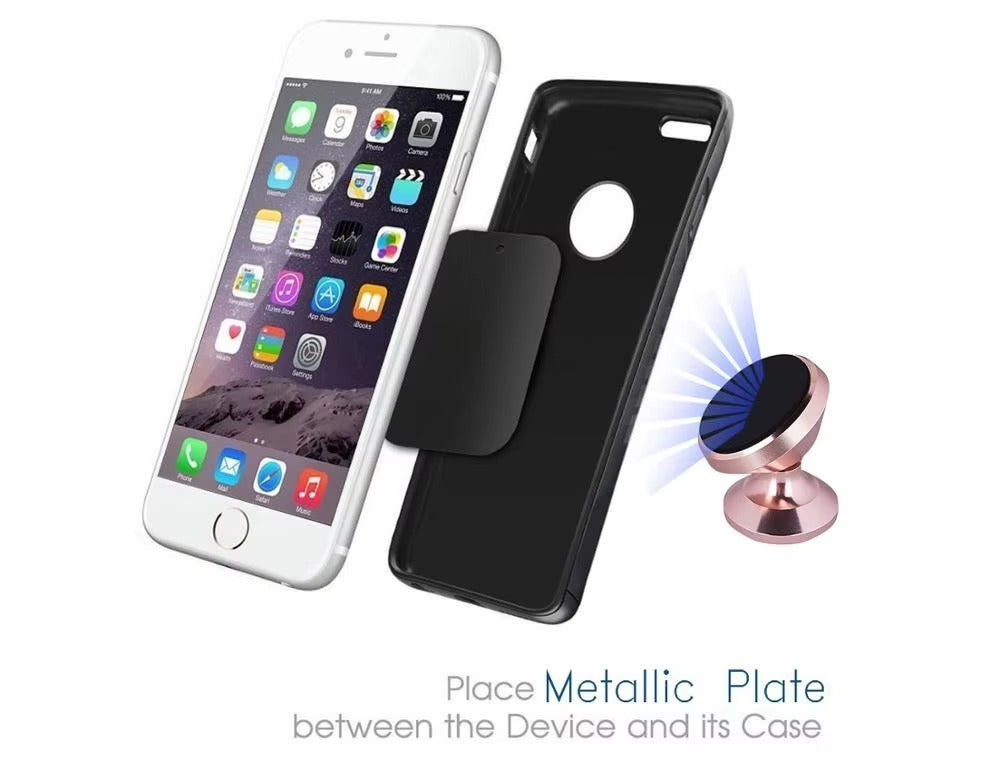 Premium, Magnetic Car Phone Holder – Strong Magnet Mount, Dashboard or Vent Stand, GPS Support for Apple iPhone