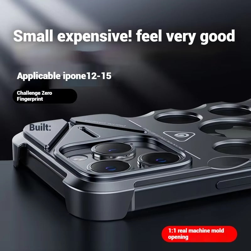 Luxury Apple iPhone Case, MagSafe Compatible, Camera Lens & Screen Protection, Ultra Thin, Shockproof, Magnetic Full All Around Cover – Aluminum Alloy Frameless Case with Heat Dissipation & Metal Lens Protection