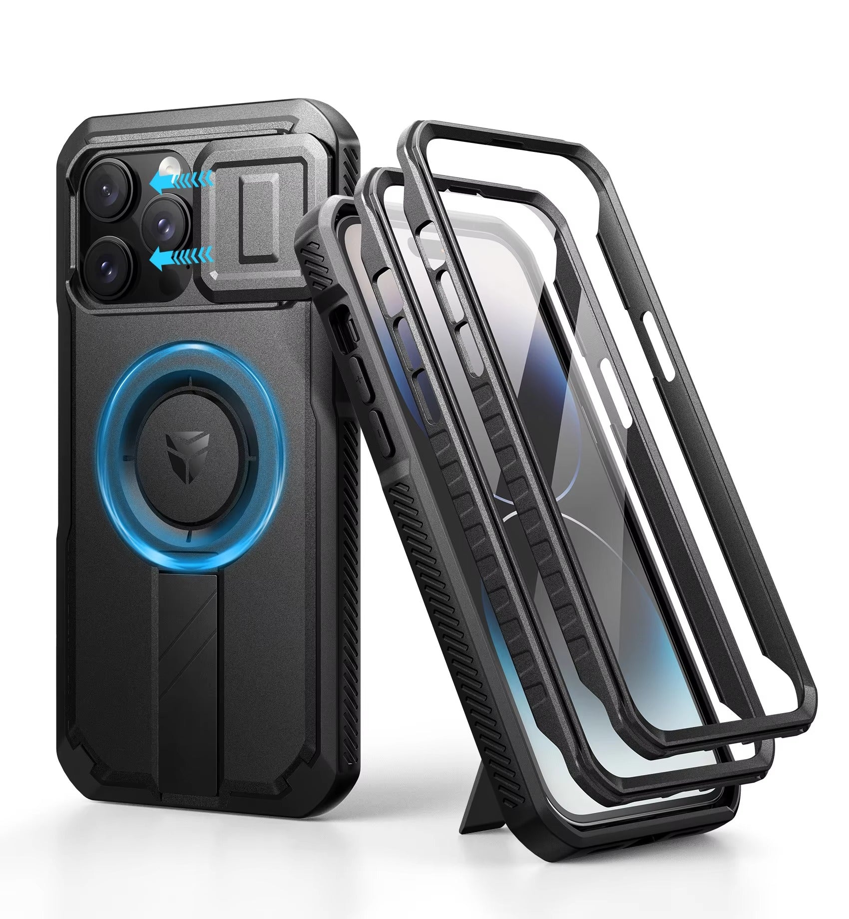 Robust Apple iPhone Case, Camera Protection, Screen Protection, Ultra Thin, Shockproof, Magnetic, Full All Around Protection