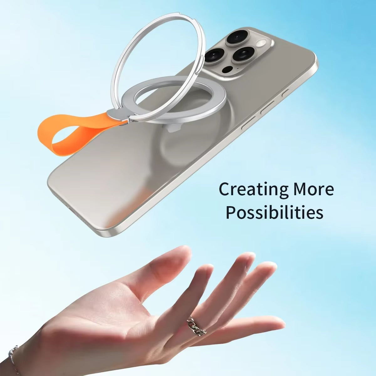 Premium, Magnetic Phone Ring Holder for MagSafe Rotatable Stand with, Strong Magnet Mount for Apple iPhone and Smartphones