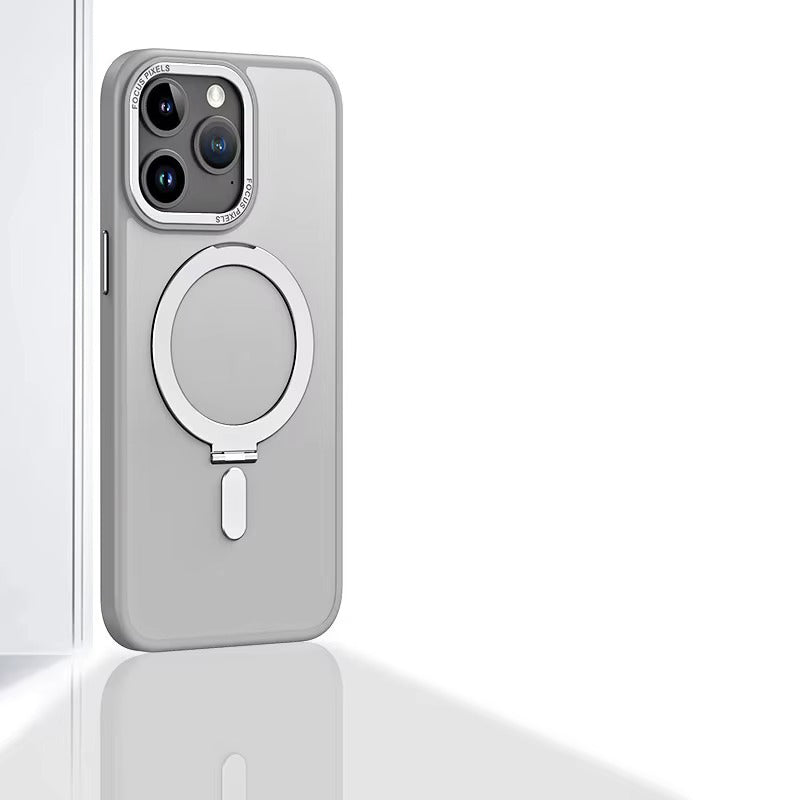 High Quality Apple iPhone Case MagSafe Compatible, Camera Lens & Screen Protection, Cover with Aluminum Stand & Metal Lens