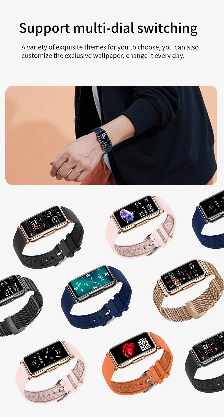 Luxury Smartwatch for Women with Bluetooth Calling – Full Touchscreen Fitness Tracker for iPhone, IP67 Waterproof, Heart Rate