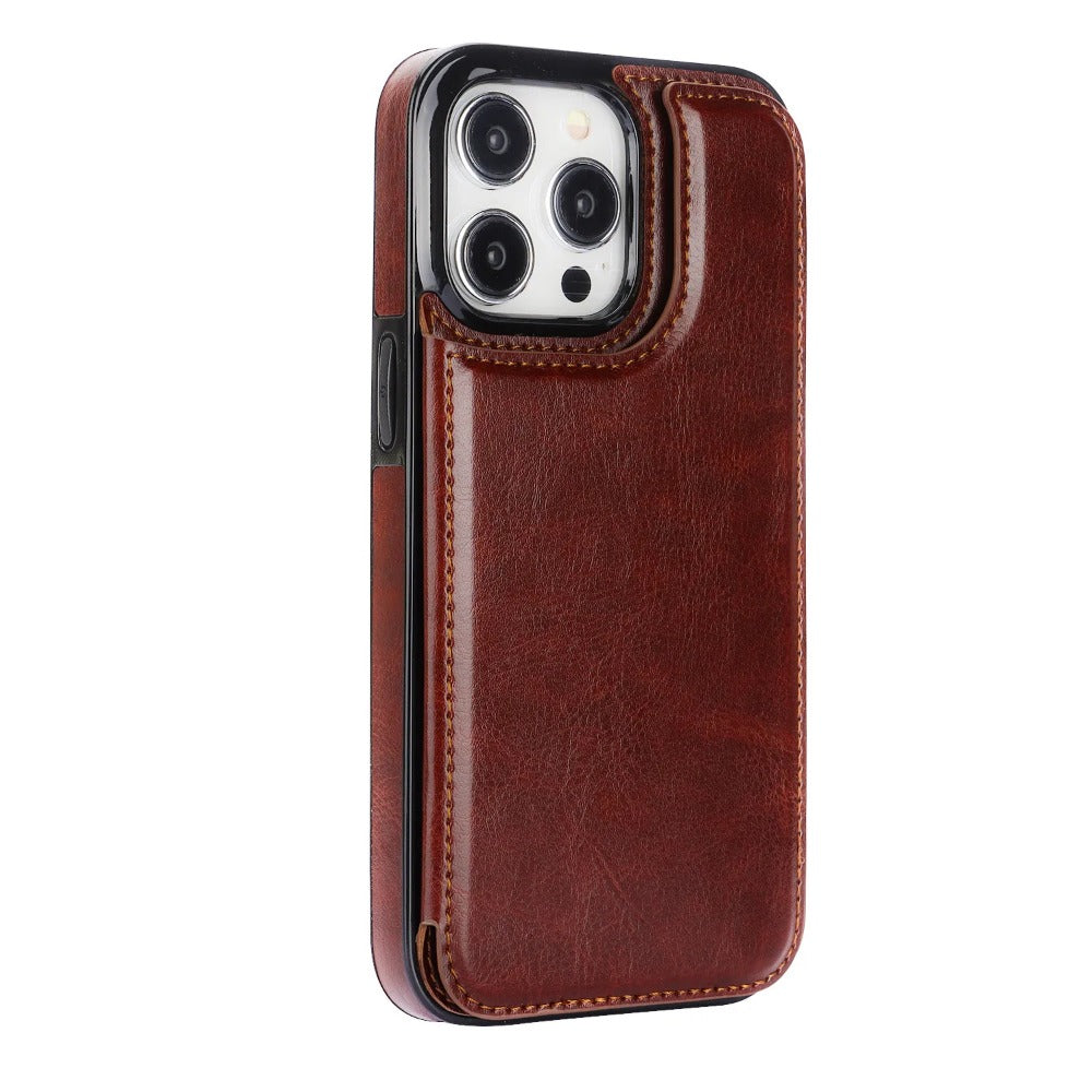Luxury Wallet Flip iPhone Case – Cover with Card Slots, Secure Magnetic Closure, and Full Protection for Ultimate Convenience