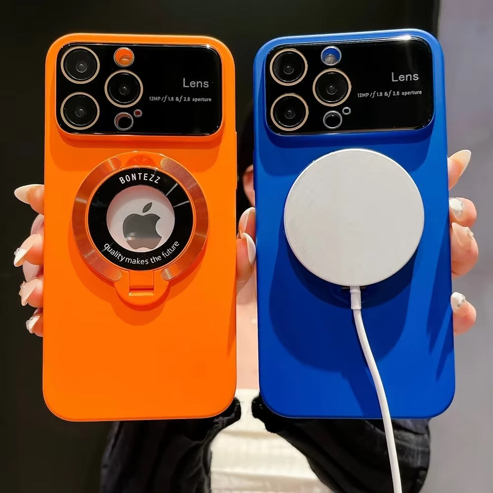 Premium Apple iPhone Case, MagSafe Compatible, Camera Lens and Screen Protection, Ultra Thin, Shockproof, Magnetic, Full All Around Protection, Magnetic Bracket Cover