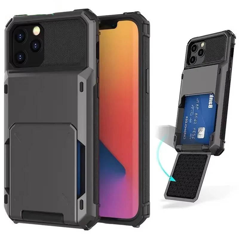 Robust Apple iPhone Case, MagSafe Compatible, Camera Lens and Screen Protection, Ultra Thin, Shockproof, Magnetic, Full All Around Protection, Hidden Wallet Card Cover