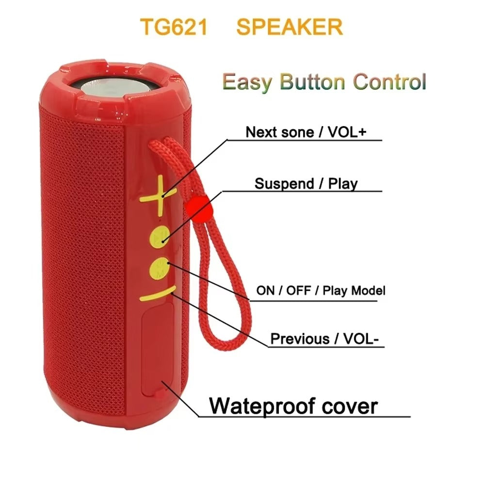 Premium Waterproof Bluetooth Speaker – Portable Wireless Sound Box with Subwoofer Bass, FM Radio, TF Card, USB, Hands-Free Calling, TWS Pairing
