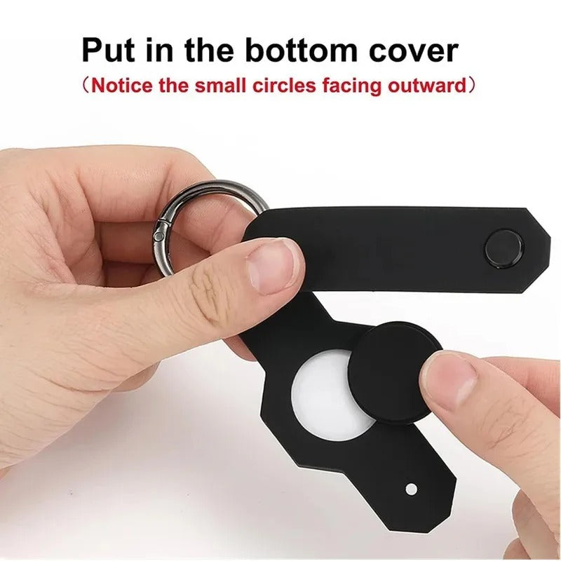 Waterproof Silicone Keychain Case for Apple AirTag – Anti-Lost Key Organizer with Screwdriver, Lightweight & Durable, Fits Up to 7 Keys