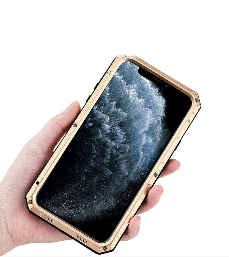 Luxury Apple iPhone Case, MagSafe Compatible, Camera Lens & Screen Protection, Ultra Thin, Shockproof, Magnetic Full All Around Cover – Aluminum Metal & Silicone Case with Dirt-Resistant Shockproof Design