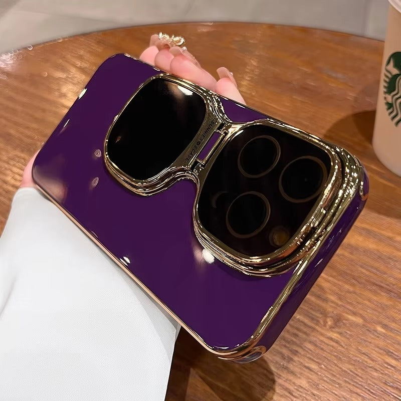 Premium Apple iPhone Case, MagSafe Compatible, Camera Lens and Screen Protection, Ultra Thin, Shockproof, Magnetic, Full All Around Protection, Fold Lens Stand Holder Cover