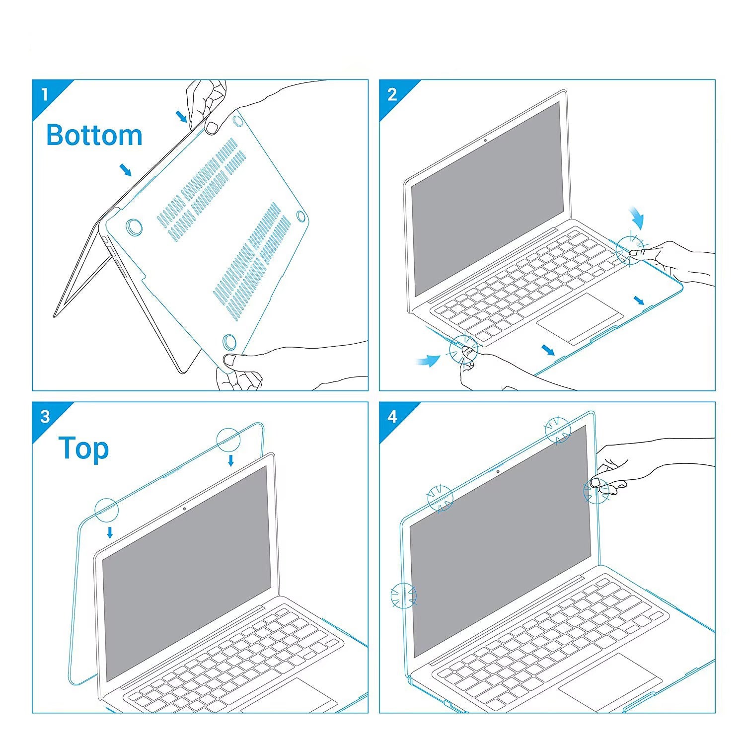 Premium Laptop Sleeve for MacBook Air 13, 15 and Pro 14, 16 – Compatible with M1, M2, A2337, A2338, A2681, A2941, A2442, A2485, A2779, A2780 – Bag with Keyboard Cover, Touch Bar Protection