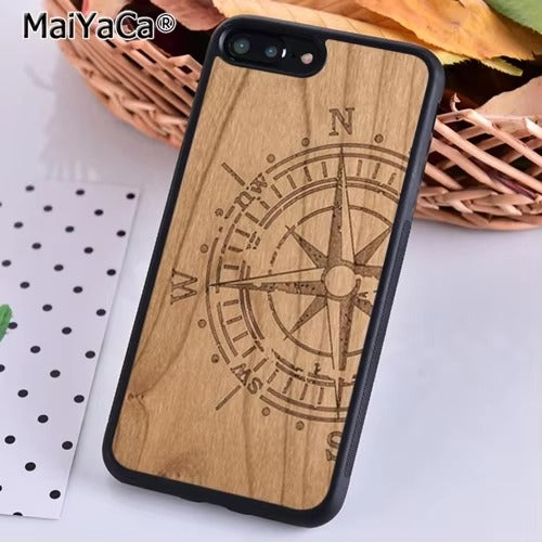 Luxury Apple iPhone Case, MagSafe Compatible, Camera Lens Protection, Magnetic, Full All Around Protection, Bamboo Wood Cover