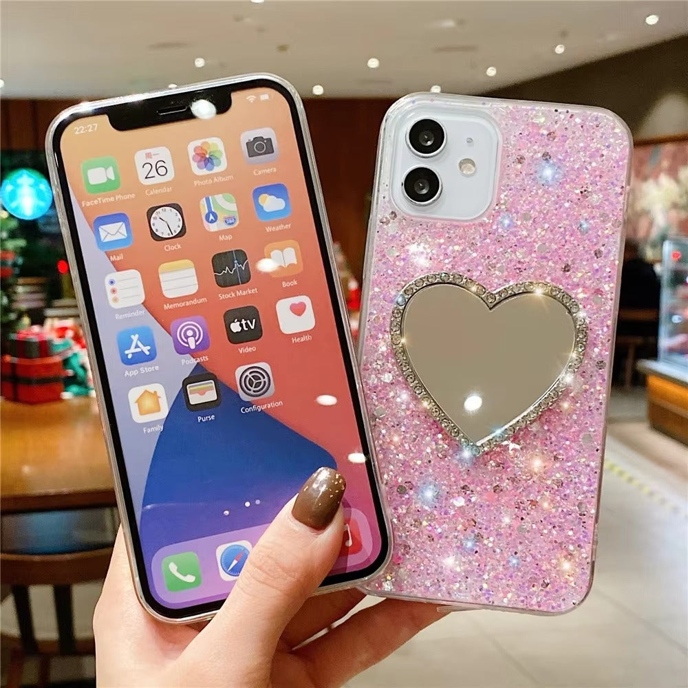 Luxury Apple iPhone Case, MagSafe Compatible, Camera Lens and Screen Protection, Ultra Thin, Shockproof, Magnetic, Full All Around Protection, Glitter Mirror Soft Cover