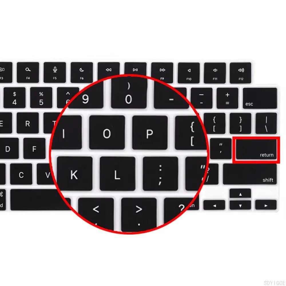 Premium Keyboard Cover for MacBook Air and Pro – Soft Touch Silicone Skin for 12, 13, 13.6, 15, 16 Inch Laptops, Compatible with UK/US Layout, M2/M3 Chip