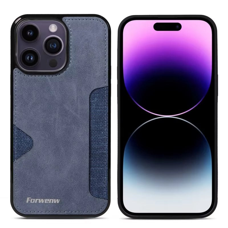 Luxury Apple iPhone Case, MagSafe Compatible, Camera Lens and Screen Protection, Ultra Thin, Shockproof, Magnetic, Full All Around Protection, Retro Leather Wallet Cover