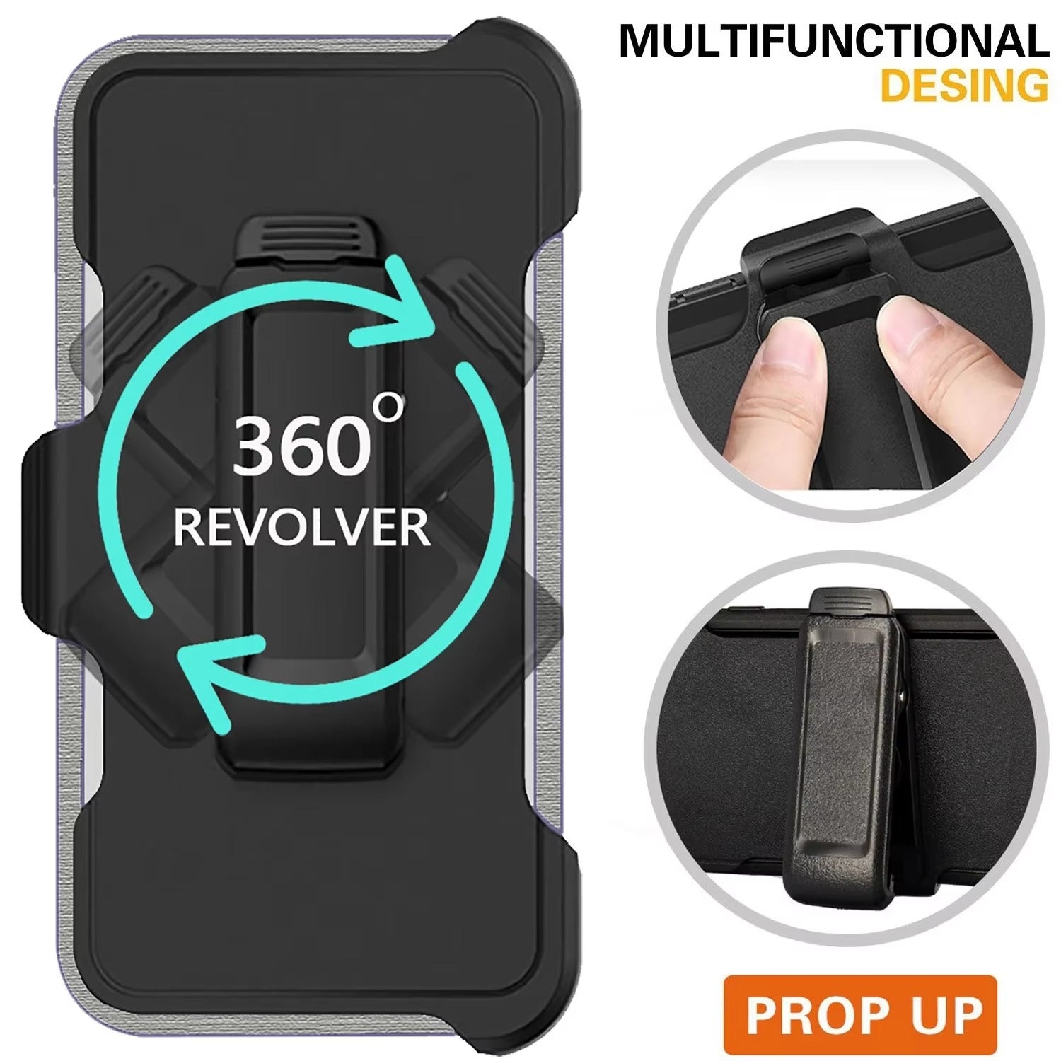 Robust Apple iPhone Case, MagSafe Compatible, Camera Lens & Screen Protection, Ultra Thin, Shockproof, Magnetic Full All Around Cover – 3-in-1 Heavy Duty Armor Case with Belt Clip & Full Body Protection