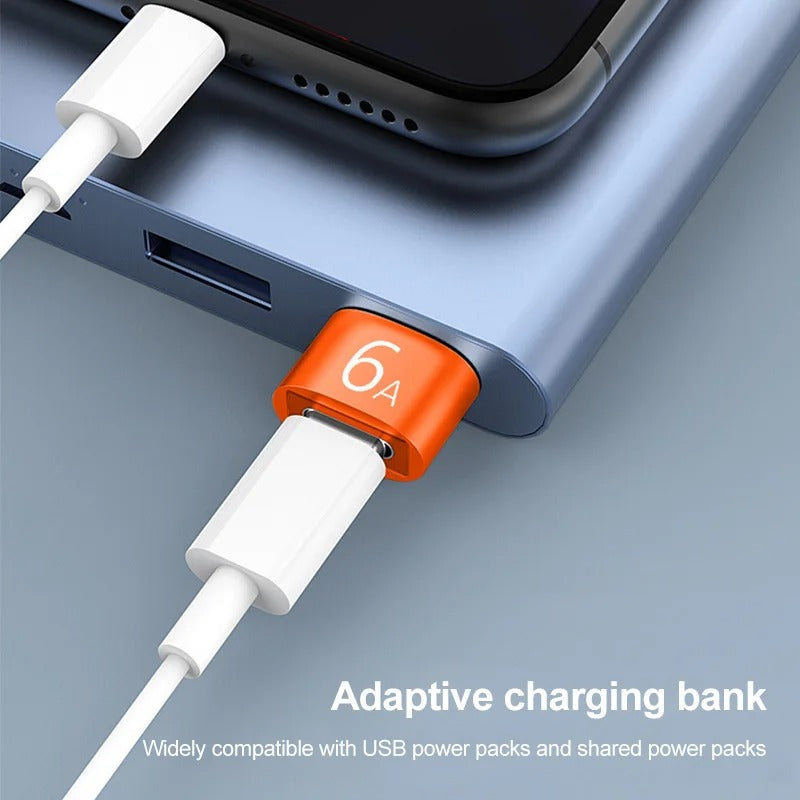 High Quality USB to Type-C Charger Adapter – 2PCS OTG Converter for iPhone, Plug & Play, Data Sync 480Mbps, Aluminum Alloy, Universal Type-C Compatibility