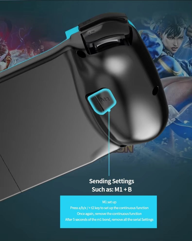 High Quality Wireless Game Controller for iPhone, Stretchable Bluetooth Gamepad, Direct-Connect Mobile Gaming Joystick