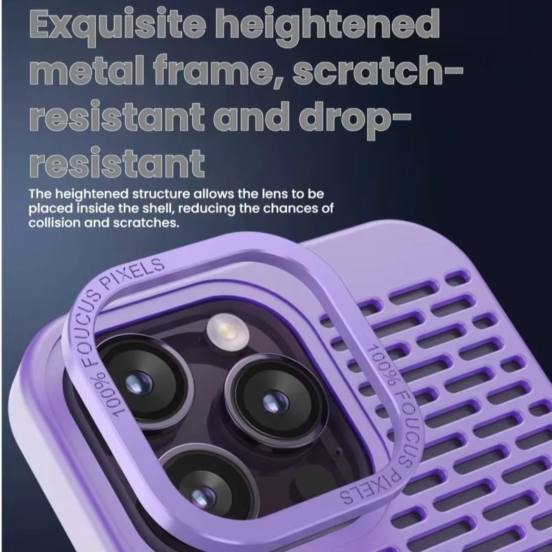 High Quality Apple iPhone Case, MagSafe Compatible, Camera Lens & Screen Protection, Ultra Thin, Shockproof, Magnetic Full All Around Cover – Hollow Cold-Cut Shockproof Case with Heat Dissipation & Anti-Fall Lens Protection