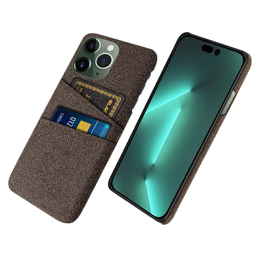 Premium Apple iPhone Case, MagSafe Compatible, Camera Lens and Screen Protection, Ultra Thin, Shockproof, Magnetic, Full All Around Protection, Dual Card Fabric Cover