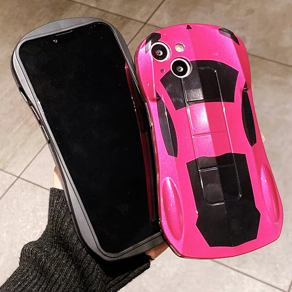 Luxury Apple iPhone Case, MagSafe Compatible, Camera Lens and Screen Protection, Ultra Thin, Shockproof, Magnetic, Full All Around Protection, 3D Sports Car Soft Cover