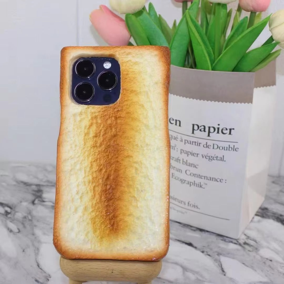 Premium Apple iPhone Case, MagSafe Compatible, Camera Lens and Screen Protection, Ultra Thin, Shockproof, Magnetic, Full All Around Protection, 3D Toast Bread Soft Cover