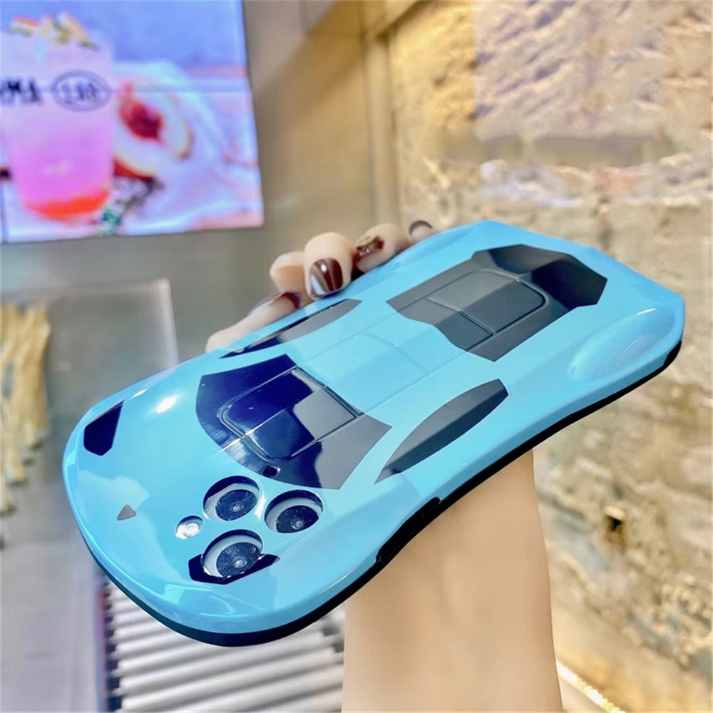 Luxury Apple iPhone Case, MagSafe Compatible, Camera Lens and Screen Protection, Ultra Thin, Shockproof, Magnetic, Full All Around Protection, 3D Sports Car Soft Cover