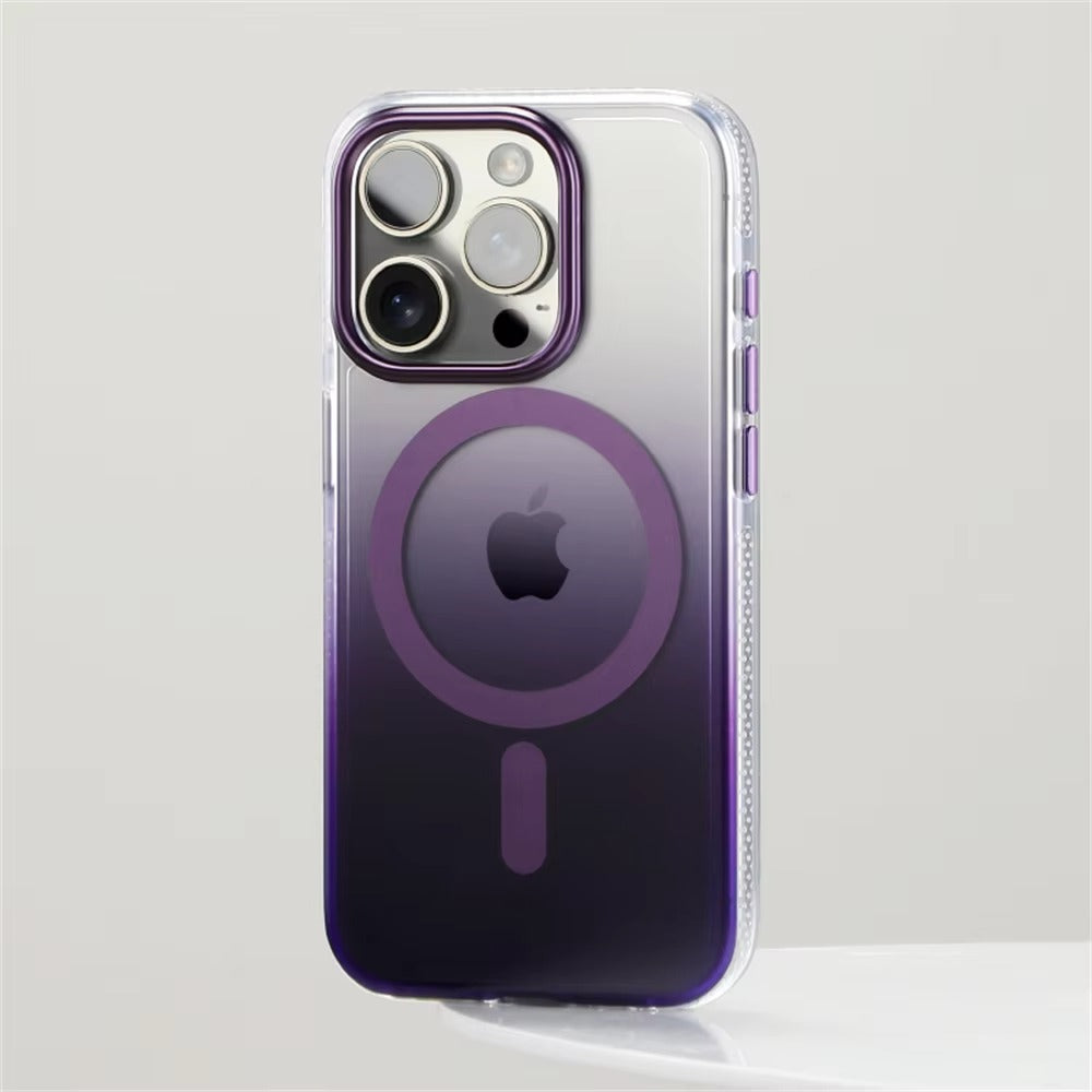 High Quality Apple iPhone Case MagSafe Compatible, Camera Lens & Screen Protection, Ultra Thin Shockproof Magnetic Full All Around Protection Cover with Gradient Bumper & Clear Shell