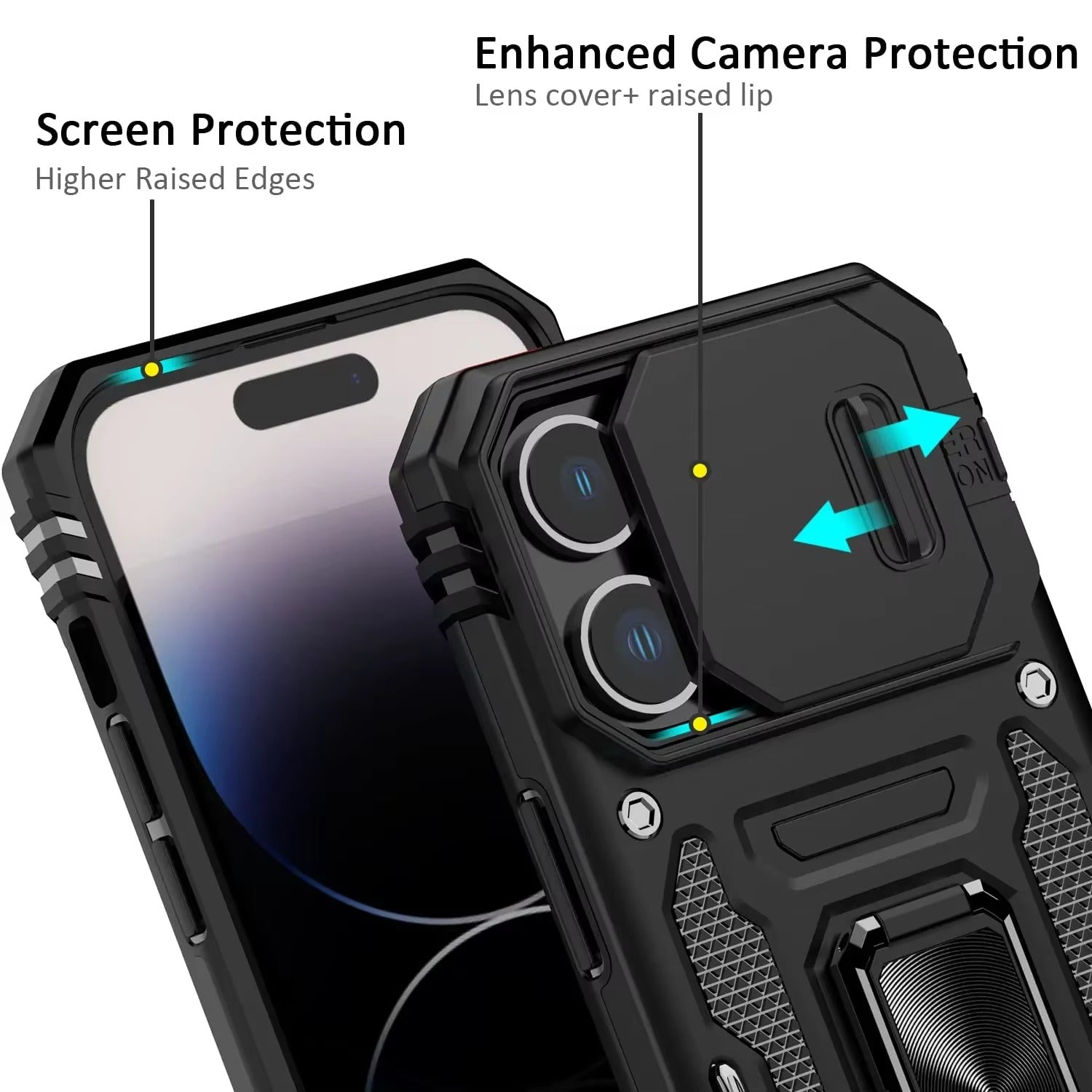 Premium Apple iPhone Case, Camera Protection, Screen Protection, Ultra Thin, Shockproof, Magnetic, Full All Around Protection