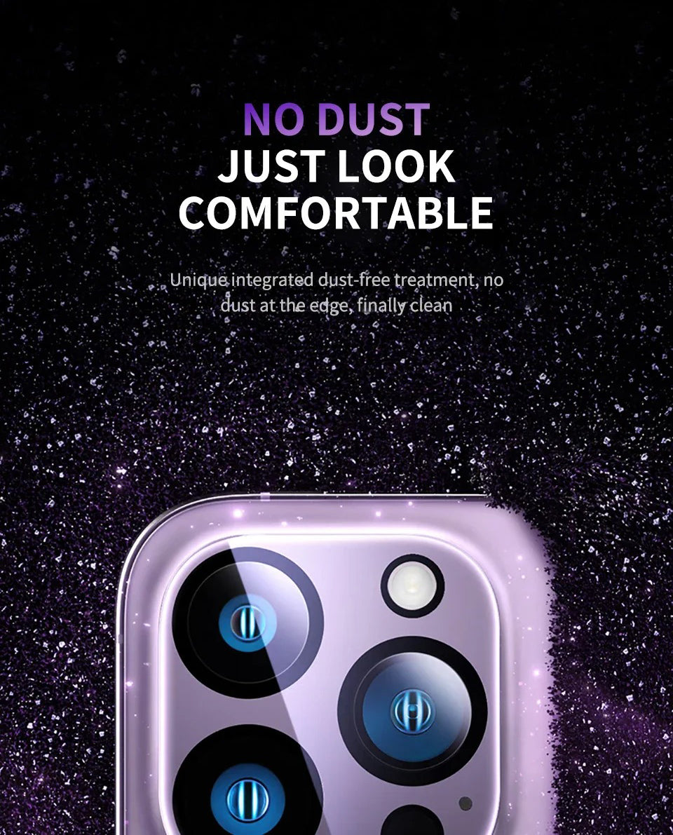 Ultra Thin Camera Lens Protector for iPhone – 4PCS Full Coverage Tempered Glass, Anti-Scratch, Dust-Free, Anti-Fingerprint, HD Clarity, Strong Adhesion