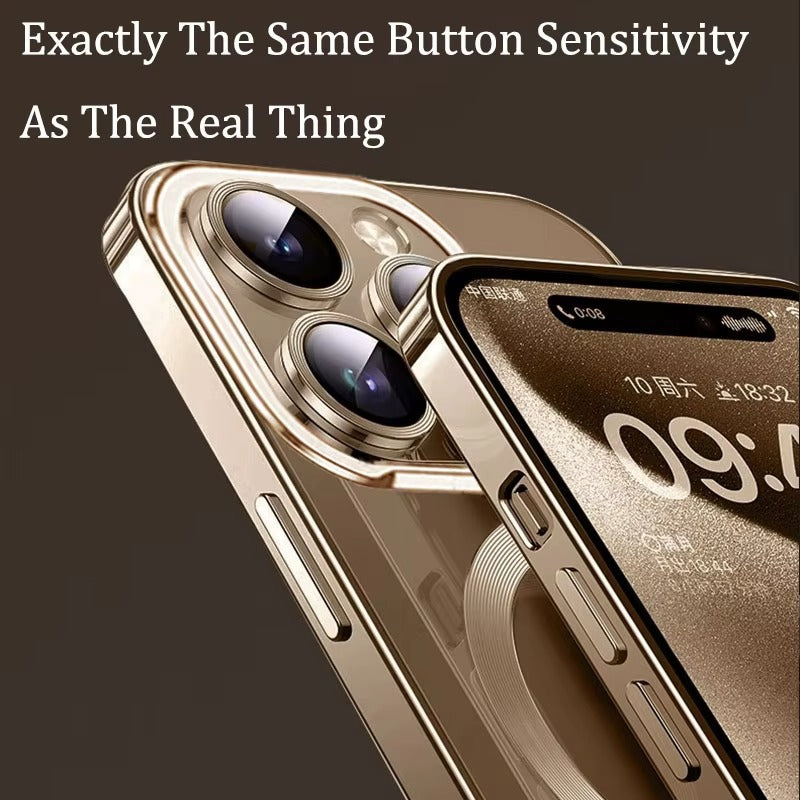 High Quality Apple iPhone Case, MagSafe Compatible, Camera Lens & Screen Protection, Ultra Thin, Shockproof, Magnetic Full All Around Cover – Transparent Soft TPU Case with Anti-Drop Protection & Camera Lens Guard