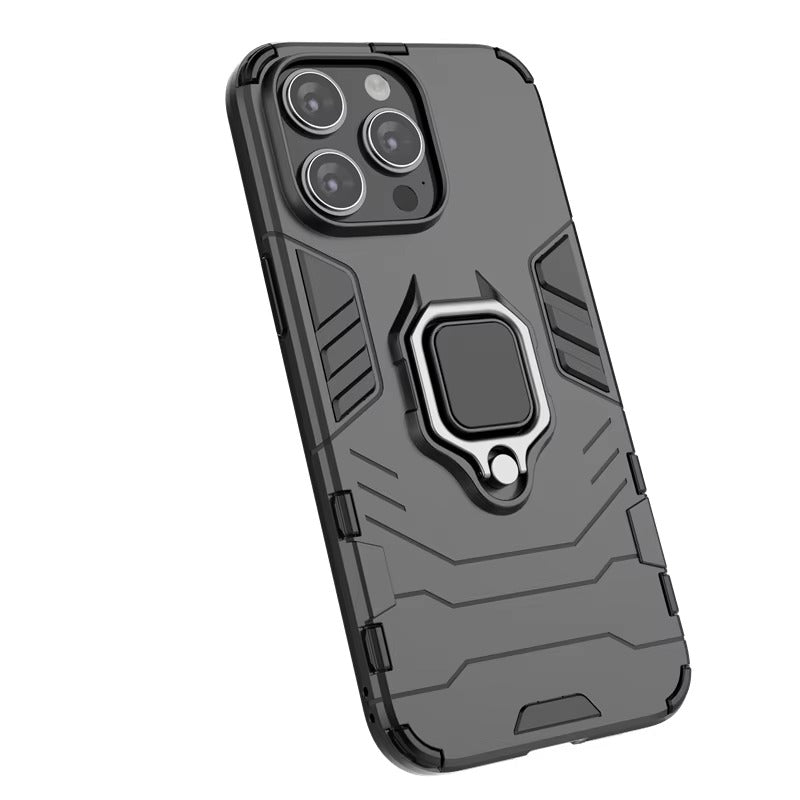 Robust Apple iPhone Case, MagSafe Compatible, Camera Lens and Screen Protection, Ultra Thin, Shockproof, Magnetic, Full All Around Protection, Armor Ring Stand Cover