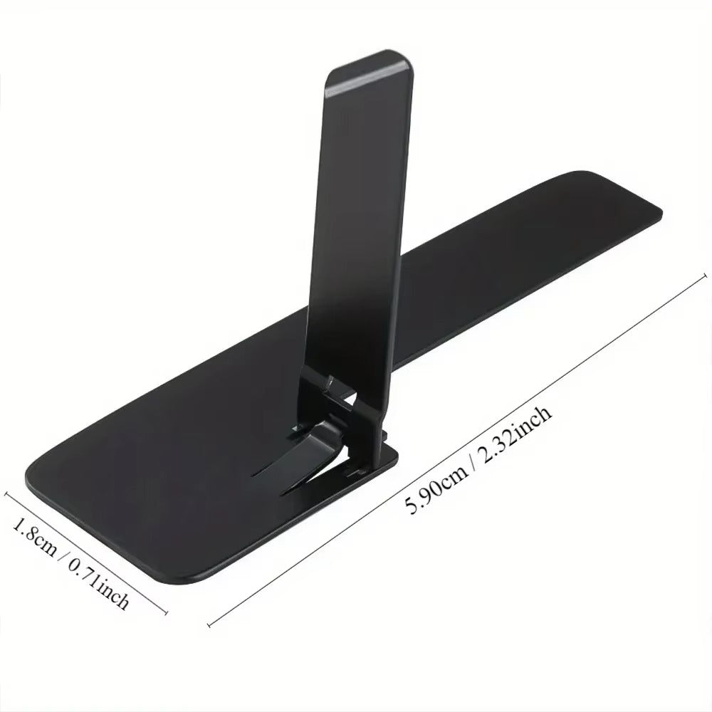 Premium Ultra-Thin Phone Holder Stand – 2PC Invisible Foldable Bracket, 0.6mm Stainless Steel Grip Mount, Dual-Angle Desktop Support for Smartphones