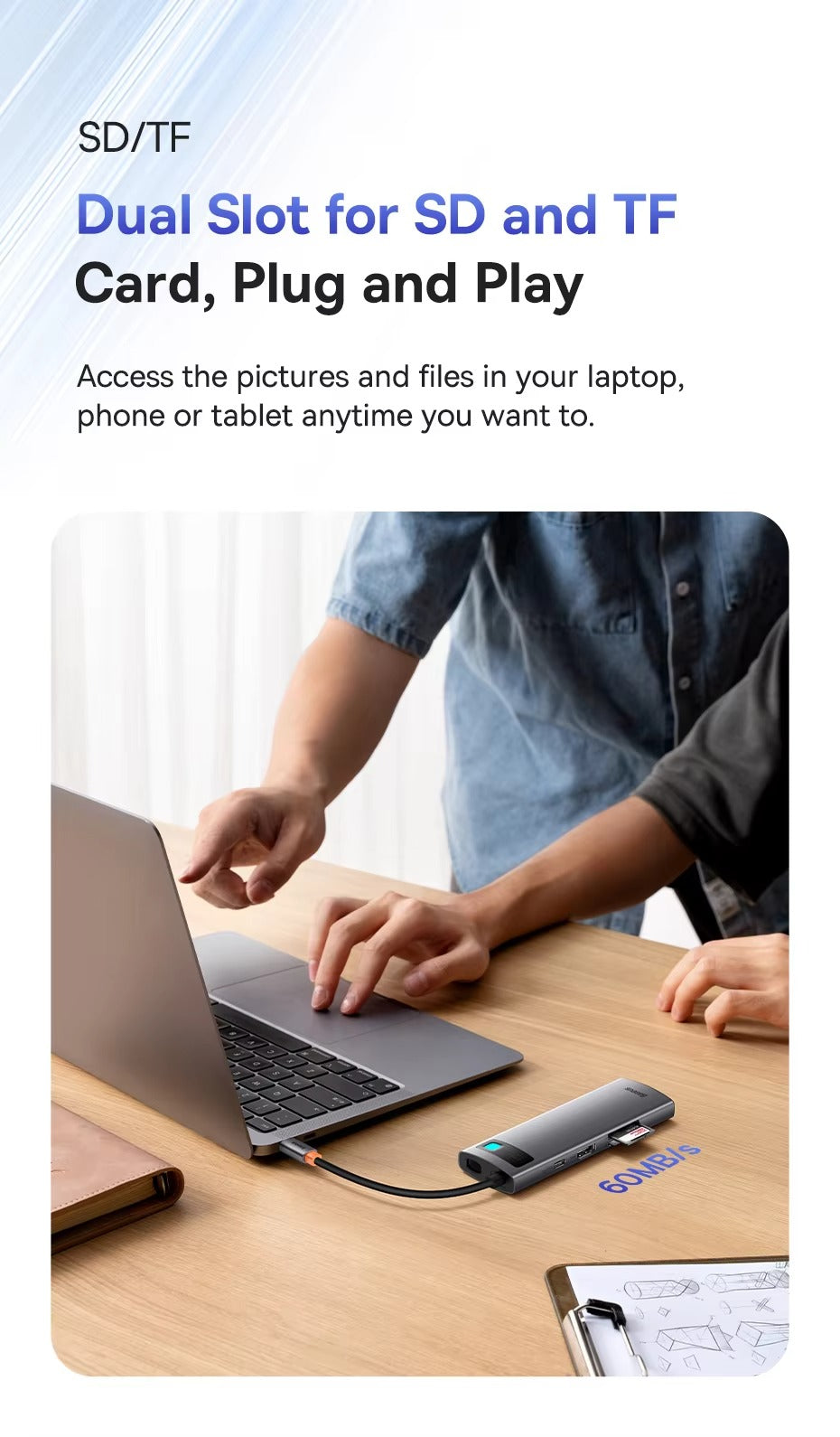High Quality USB-C Hub Adapter – Type-C to HDMI, USB 3.1, 10Gbps, RJ45 Ethernet, Laptop, Tablet, USB-C Devices