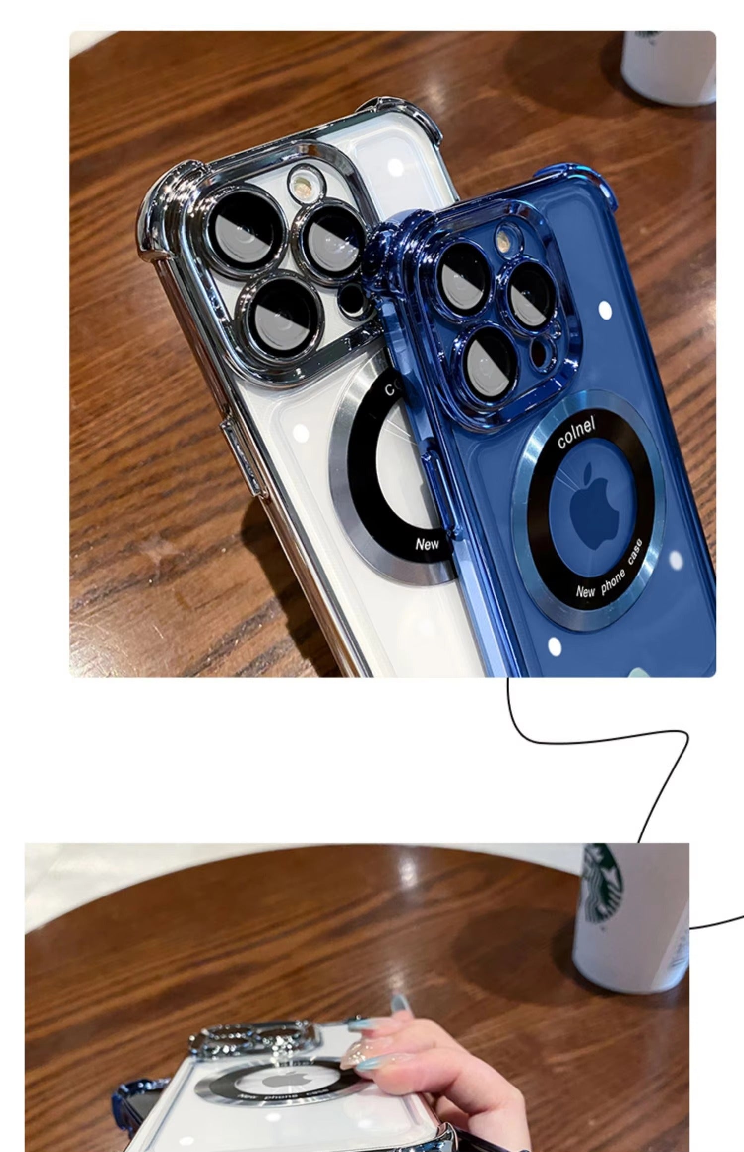 Premium Apple iPhone Case Camera Lens & Screen Protection, Ultra Thin Shockproof Magnetic Full All Around Protection Cover