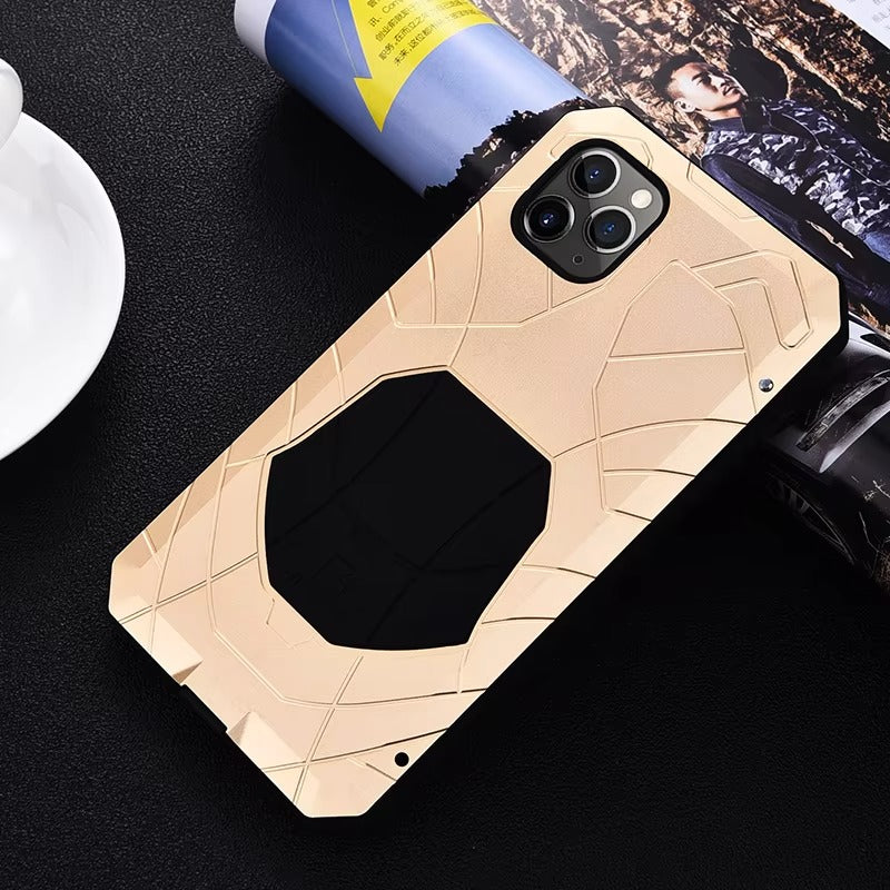 Luxury Apple iPhone Case, MagSafe Compatible, Camera Lens & Screen Protection, Ultra Thin, Shockproof, Magnetic Full All Around Cover – Aluminum Metal & Silicone Case with Dirt-Resistant Shockproof Design