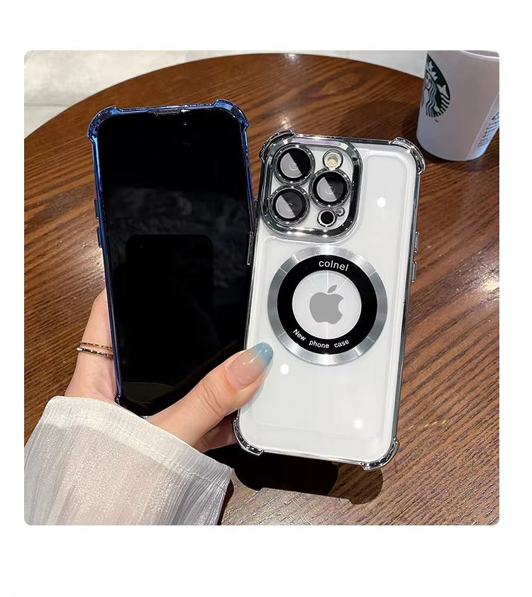 Premium Apple iPhone Case Camera Lens & Screen Protection, Ultra Thin Shockproof Magnetic Full All Around Protection Cover