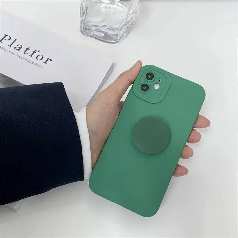 High Quality Foldable Finger Ring Phone Holder – 1/2/4Pcs Round Solid Color Grip Tok Stand, Anti-Slip Expandable Socket Mount for Smartphones & Tablets