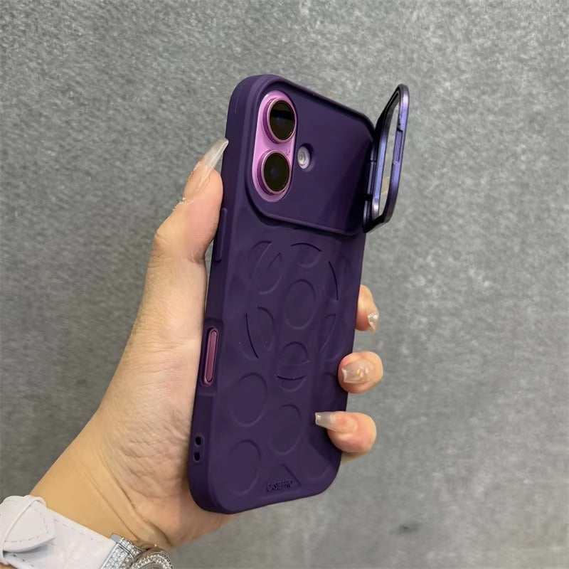 Premium Apple iPhone Case, MagSafe Compatible, Camera Lens & Screen Protection, Ultra Thin, Shockproof, Magnetic Full All Around Cover – Foldable Camera Stand Case with Wrist Strap & Magnetic Bracket