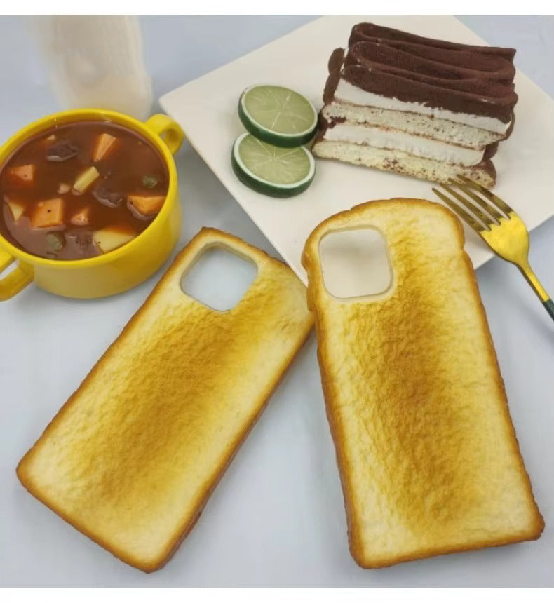 Premium Apple iPhone Case, MagSafe Compatible, Camera Lens and Screen Protection, Ultra Thin, Shockproof, Magnetic, Full All Around Protection, 3D Toast Bread Soft Cover