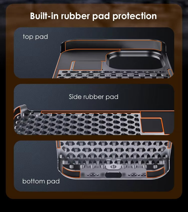 Luxury Apple iPhone Case, MagSafe Compatible, Camera Lens & Screen Protection, Ultra Thin, Shockproof, Magnetic Full All Around Cover – Aluminum Cooling Case with Heat Dissipation & Removable Fragrance Module