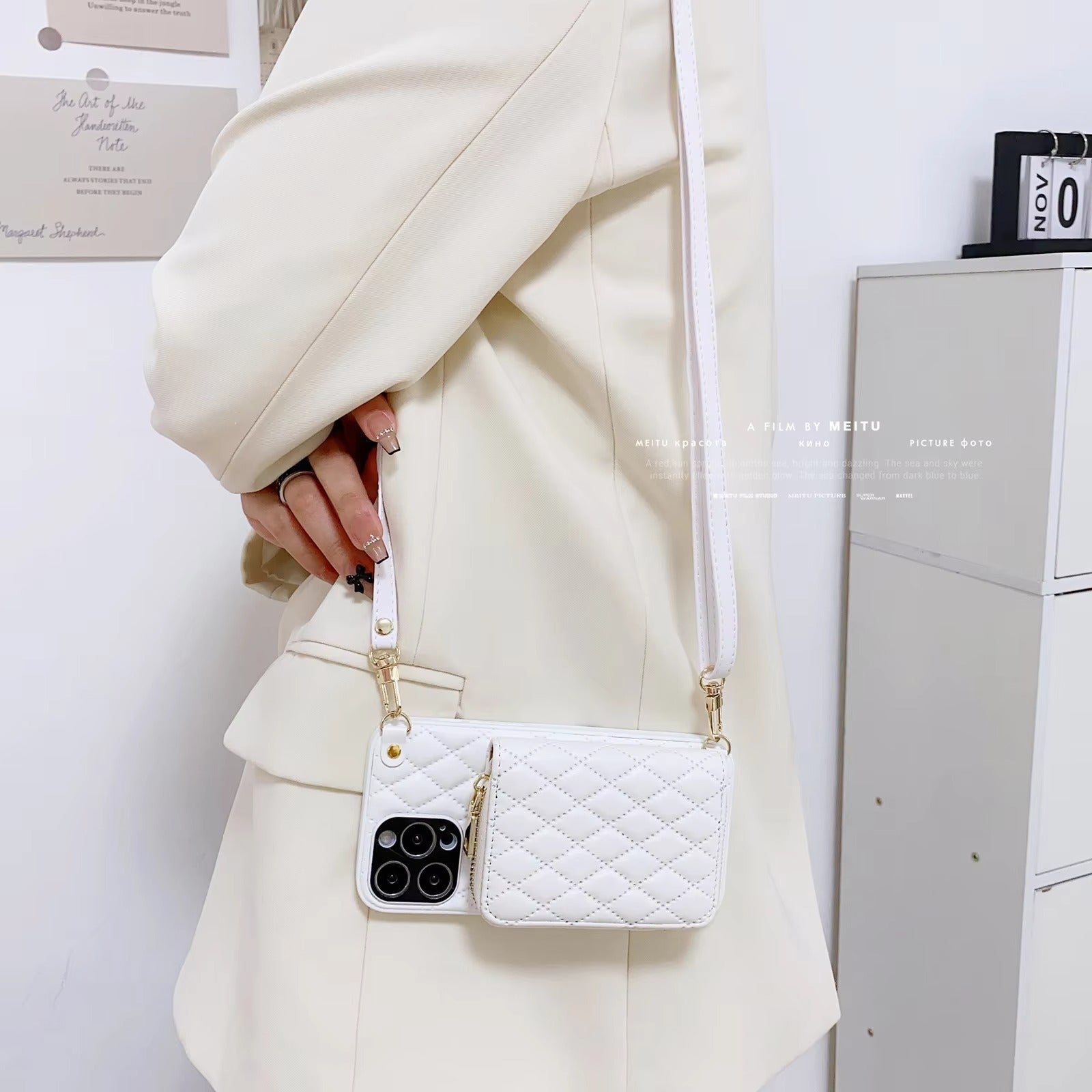 Premium Wallet Apple iPhone Case,Ultra Thin Magnetic Shockproof Full Cover Card Slots, and Crossbody Leather Strap