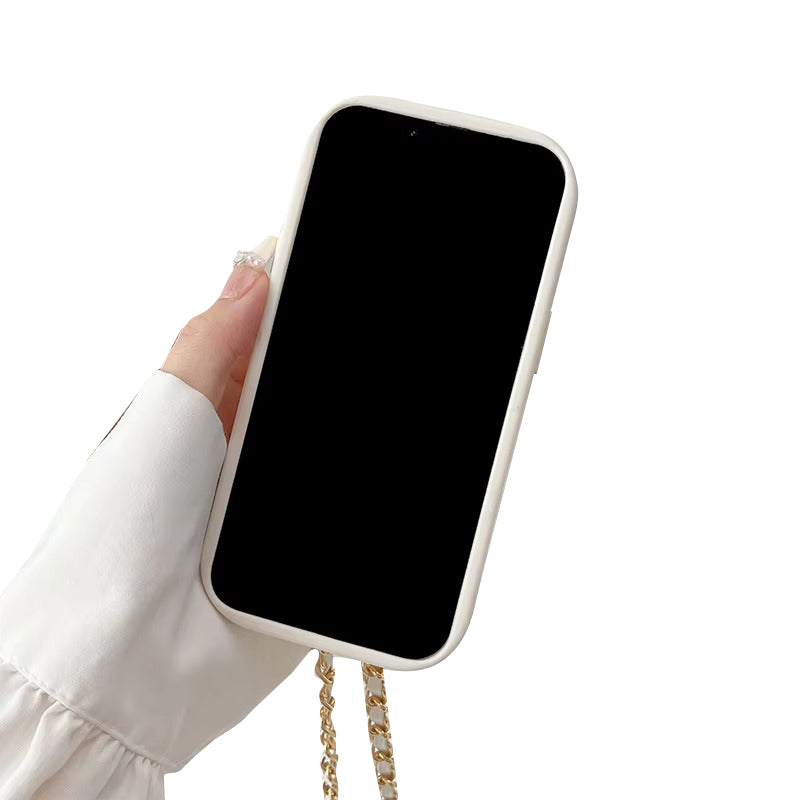 Luxury Apple iPhone Case, MagSafe Compatible, Camera Lens & Screen Protection, Ultra Thin, Shockproof, Magnetic Full All Around Cover – Camellia Flower Pearl Crown Crossbody Wallet Case