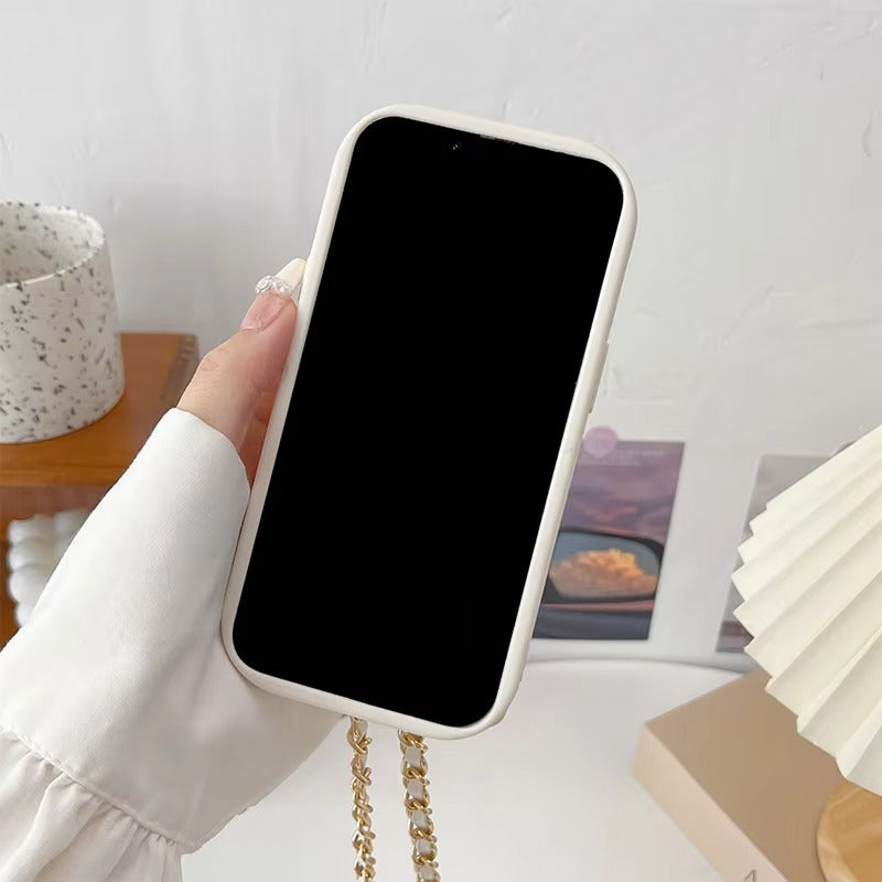 Luxury Apple iPhone Case, MagSafe Compatible, Camera Lens & Screen Protection, Ultra Thin, Shockproof, Magnetic Full All Around Cover – Camellia Flower Pearl Crown Crossbody Wallet Case